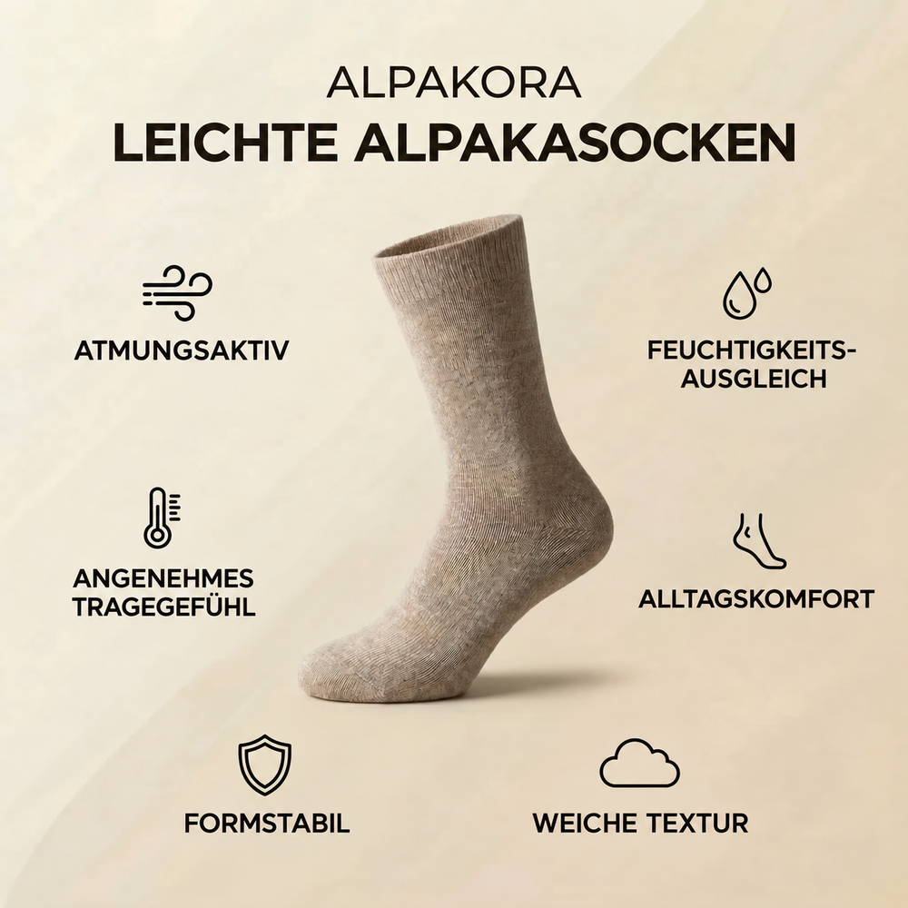 Leichte Alpakasocken – ALPAKORA